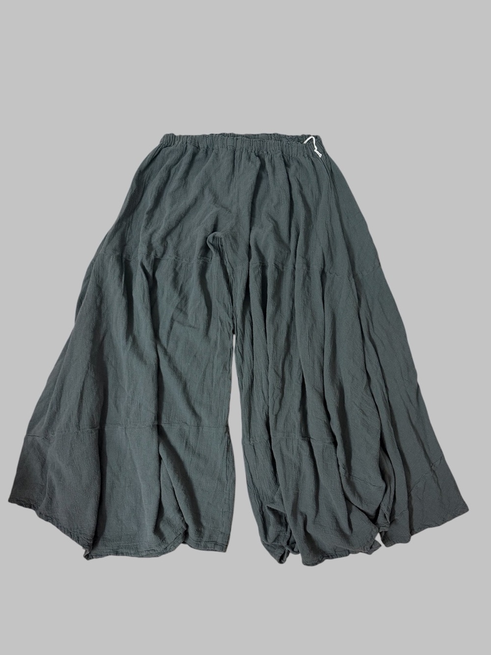 Oh My Gauze! Gray Graphite Wide-Leg Pants